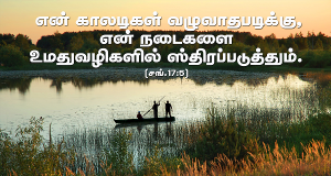 என் நடைகளை உமது வழிகளில் ஸ்திரப்படுத்தும்