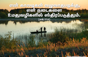 என் நடைகளை உமது வழிகளில் ஸ்திரப்படுத்தும்