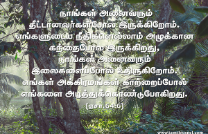 நாங்கள் அனைவரும் இலைகளைப்போல் உதிருகிறோம்