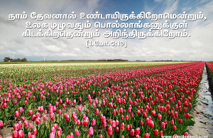 நாம் தேவனால் உண்டாயிருக்கிறோம் என்று அறிந்திருக்கிறோம்