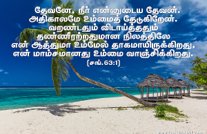 என் ஆத்துமா தேவன் மேல் தாகமாயிருக்கிறது