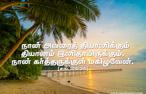 நான் அவரைத் தியானிக்கும் தியானம் இனிதாயிருக்கும்