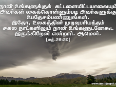 சகல நாட்களிலும் நான் உங்களுடனேகூட இருக்கிறேன்