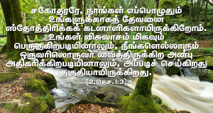 உங்கள் விசுவாசம் மிகவும் பெருகுகிறது