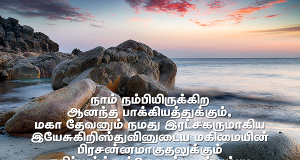 ஆனந்த பாக்கியத்திற்கு எதிர்பார்த்துக் கொண்டிருக்கிறோம்