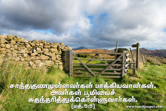 சாந்தகுணமுள்ளவர்கள் பாக்கியவான்கள்