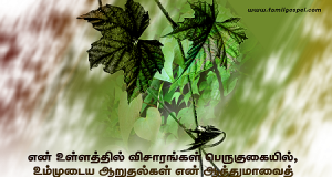 உம்முடைய ஆறுதல்கள் என் ஆத்துமாவைத் தேற்றுகிறது