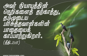 தம்முடைய பரிசுத்தவான்களின் பாதையைக் காப்பாற்றுகிறார்