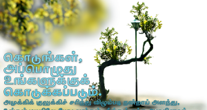 கொடுங்கள், அப்பொழுது உங்களுக்குக் கொடுக்கப்படும்