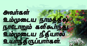 உம்முடைய நீதியால் உயர்ந்திருப்பார்கள்