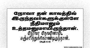 நோவா தேவனோடே சஞ்சரித்துக்கொண்டிருந்தான்