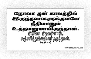 நோவா தேவனோடே சஞ்சரித்துக்கொண்டிருந்தான்