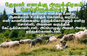 தேவன் எனக்கு அநுக்கிரகம் செய்திருக்கிறார்
